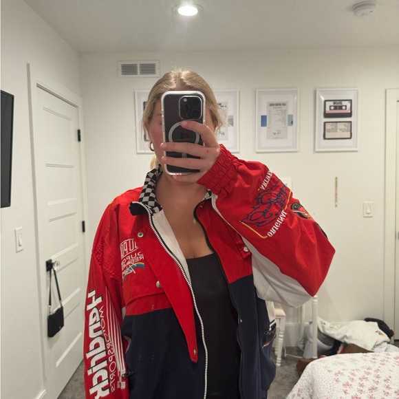 Jeff Gordon nascar racer zip up windbreaker jacket RARE size L - Picture 9 of 9
